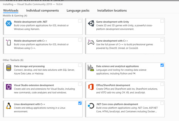 visual studio community 2019