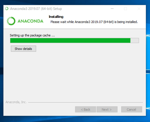 anaconda for windows 10 subsystem