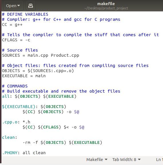 where to put makefile for c program