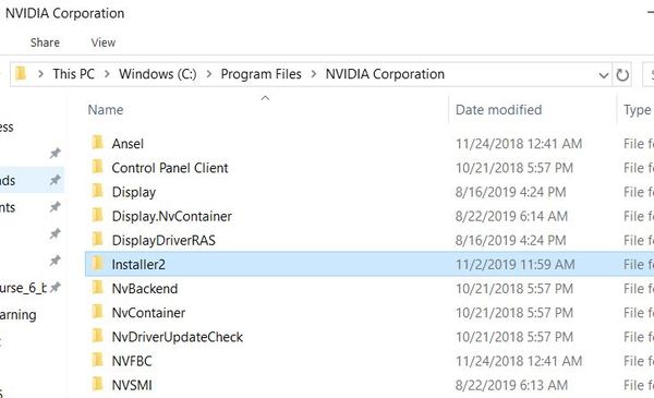Program files best sale nvidia corporation installer2