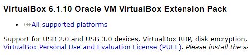 vm virtualbox extension pack ubuntu