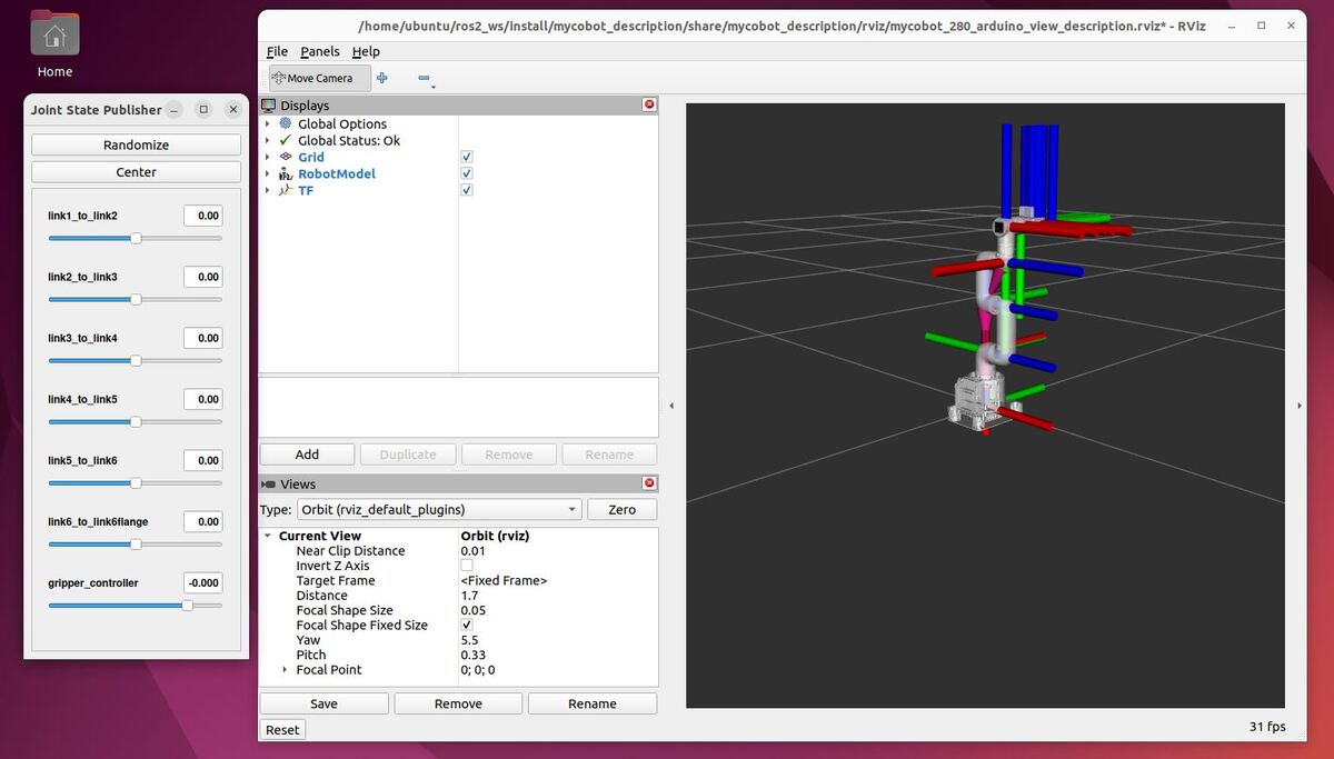 Create a Launch File for a Simulated Robotic Arm – ROS 2